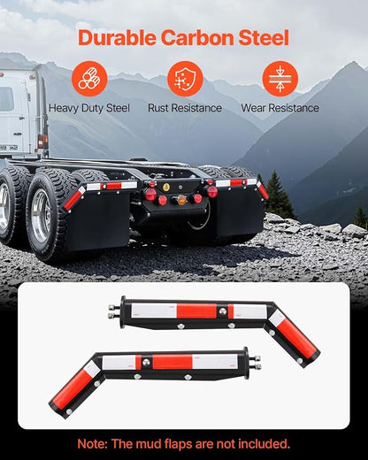 VEVOR Angled Spring Loaded Mud Flap Hangers, 1-1/8" Bolt Spacing Mudflap Hangers - Image 3