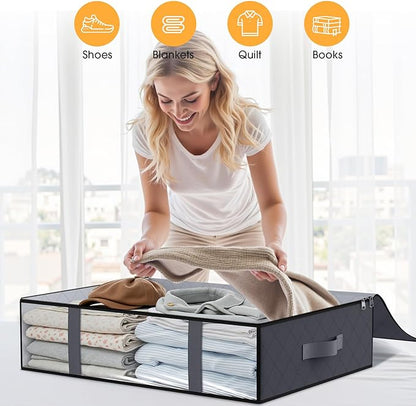 StorageRight Under Bed Storage Bags 2 Pack, 40L Large Clothes & Comforter - Image 4