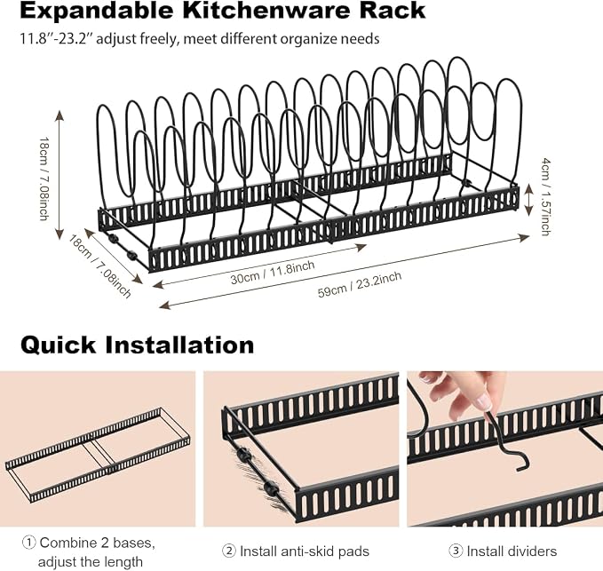 Housolution Pot and Pan Organizer Rack - Image 5