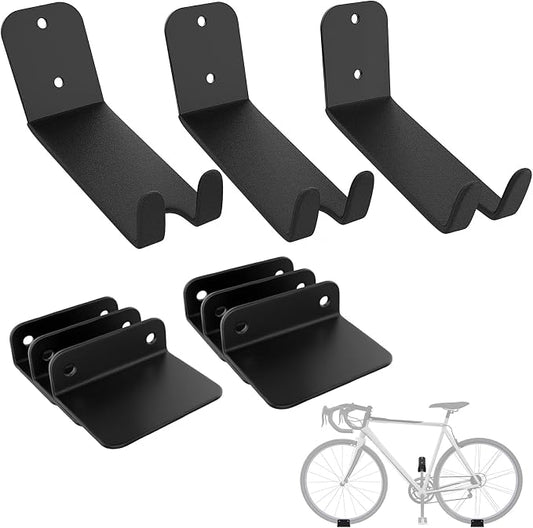 WALMANN 3 Pack Bike Pedal Hanger Wall Mount, Heavy Duty Horizontal Bike Rack by WALMANN