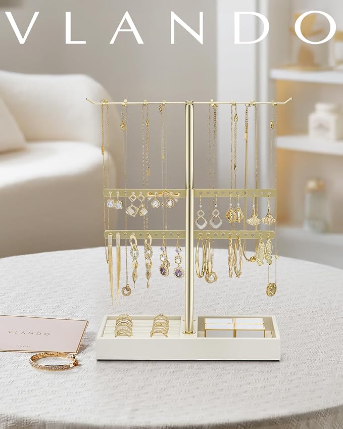Vlando 2 Tier Jewelry Stand Organizer - Image 7