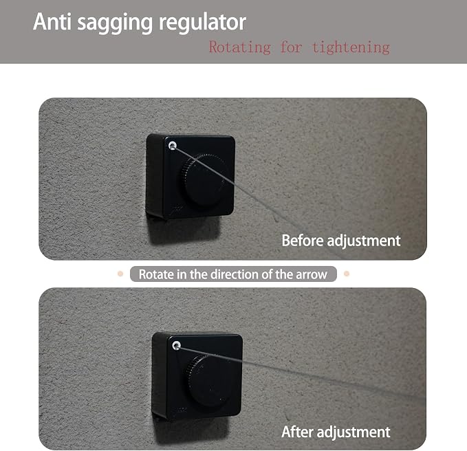 Indoor Retractable Clothesline, Wall-Mounted Heavy Duty Laundry Line, Stainless - Image 3