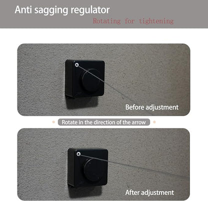 Indoor Retractable Clothesline, Wall-Mounted Heavy Duty Laundry Line, Stainless - Image 3