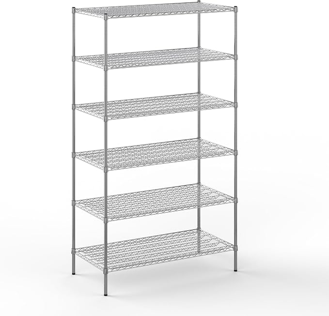 24" Deep x 48" Wide x 86" Height Wire Shelving Kit | 6-Tier | NSF Commercial by Regal+Altair