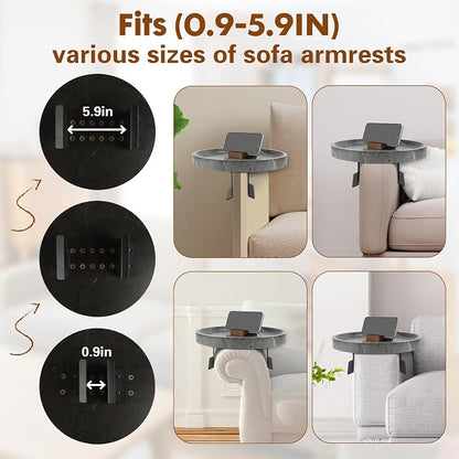 Couch Tray, Adjustable Couch Tray and Detachable Wooden Couch armrest Trays - Image 3