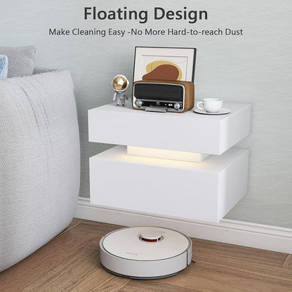 Floating Nightstand Set of 2, Modern Bedside Tables - Image 5