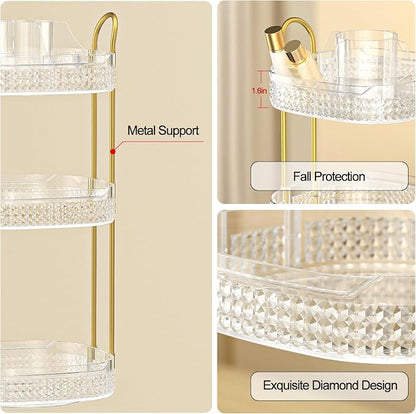 Rotating Makeup Organizer for Vanity 3 Tier, Perfume Organizer - Image 6