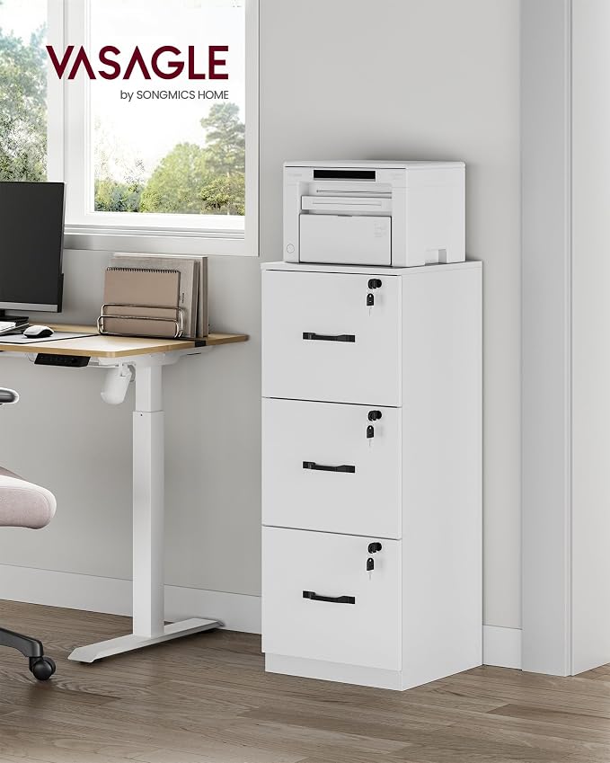 VASAGLE 3 Drawer File Cabinet, File Cabinet - Image 2