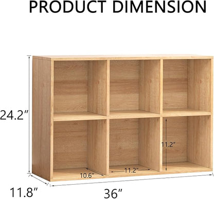 Wooden 6 Cube Storage Organizer - Image 2