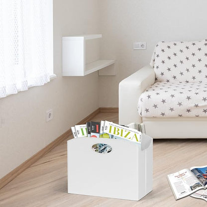EZDeco Magazine Holder Foldable Magazine Rack Floor PU Leather File Holder - Image 7