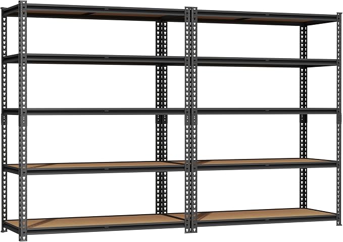 2-Pack 71.9" H 39.4" W Garage Shelving 3000lbs Garage Storage Shelves, by MetalStorageCabinet