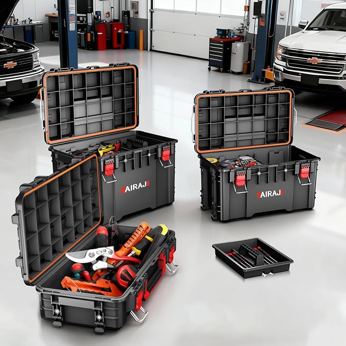Rolling Tool Box with Wheels Heavy Duty, Modular Stackable Tool Box Organizer - Image 2