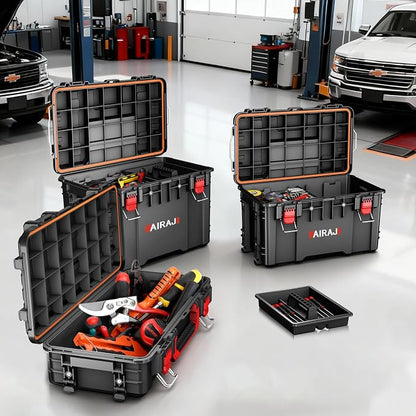 Rolling Tool Box with Wheels Heavy Duty, Modular Stackable Tool Box Organizer - Image 2