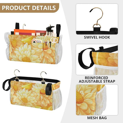 Bright Yellow Chrysanthemum Flowers and Lemon Bedside Caddy - Image 5