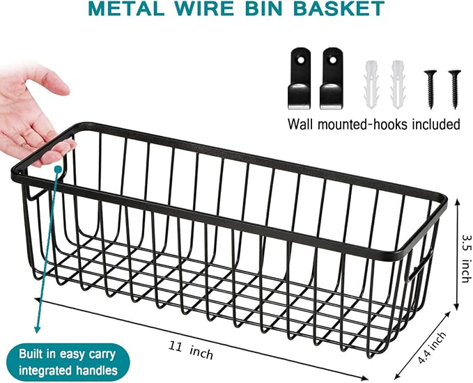 SheeChung Metal Wire Basket, Small Storage Baskets - Image 2
