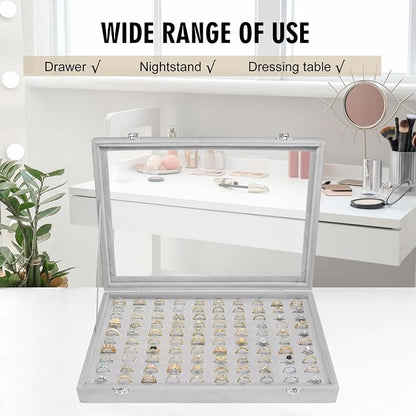 Velvet Ring Display Tray Organizer Box - Image 6