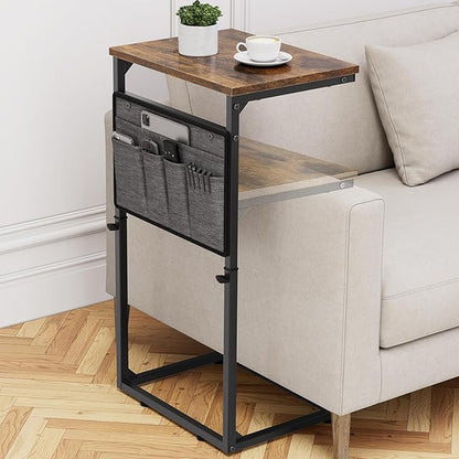 Vagusicc C Shaped End Table, Small Side Table by Vagusicc