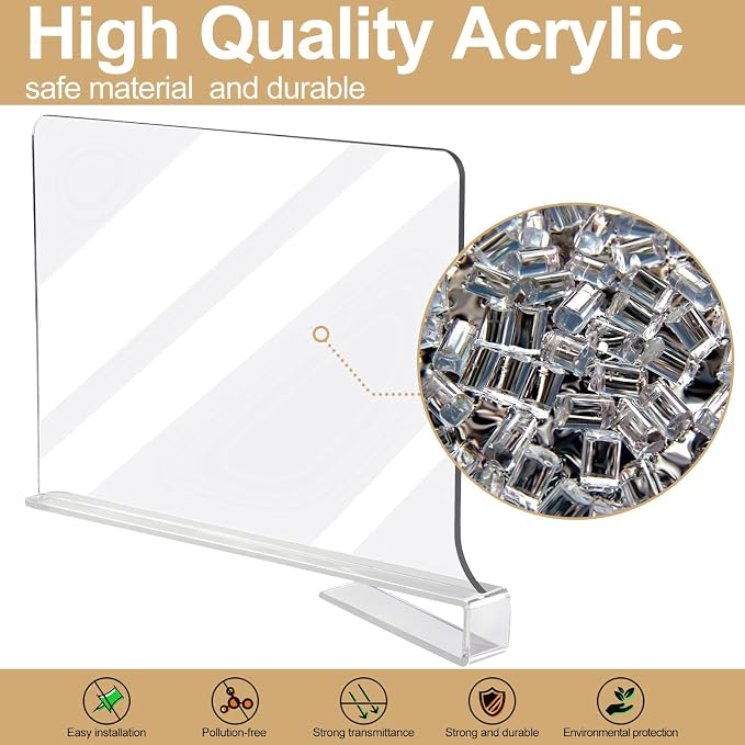 Acrylic Shelf Dividers for Closet Organization, Closet Shelf Organizer Closet - Image 4