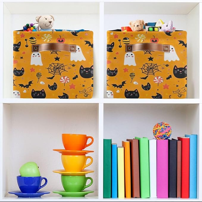 Halloween Black Cat Foldable Storage Basket - Image 6