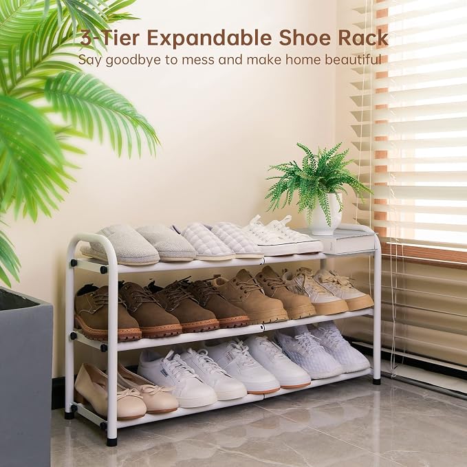 Gonfoam Expandable 3-Tier Shoe Rack - Image 3