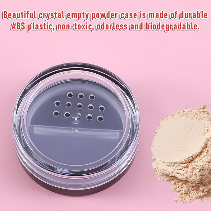 2PCS Travel Powder Container, 10ml/0.34oz Loose Powder Containers - Image 5