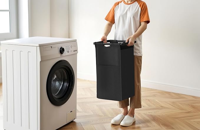 Laundry Hamper with Shelf, Laundry Basket 2 Section, Laundry Sorter with - Image 7