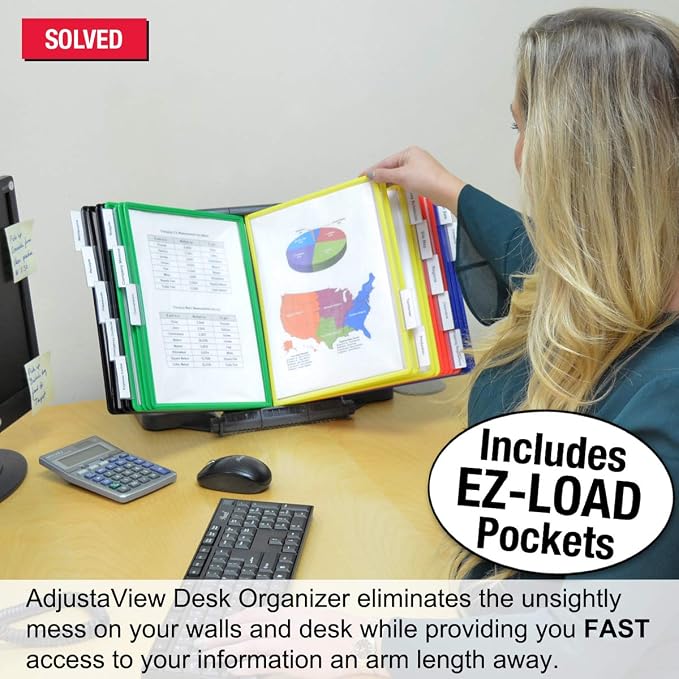 Ultimate Office AdjustaView 20-Pocket Desk Reference Organizer - Image 2