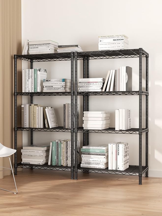 SINGAYE 4 Tier Storage Rack Wire Shelving Unit Shelves Metal - Image 5