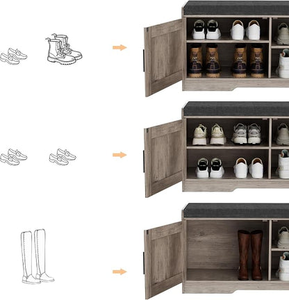 Homleke 2-Tier Storage Bench, Shoe Bench - Image 5