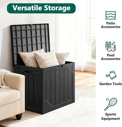 Outdoor Storage Box, 30 Gallon Deck Box Outdoor Storage Bench Outside - Image 5