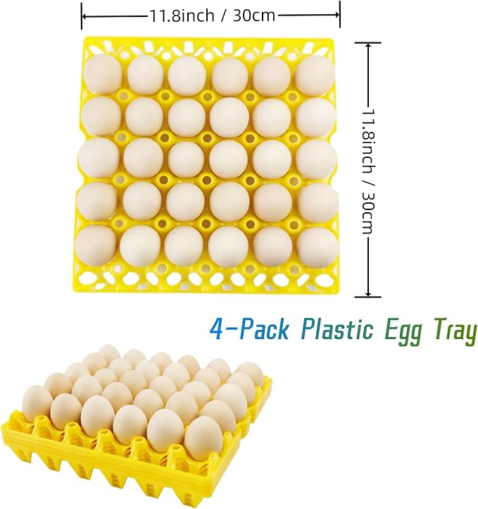 4-Pack Plastic Egg Tray Egg Crates 30-Egg Flats - Image 3