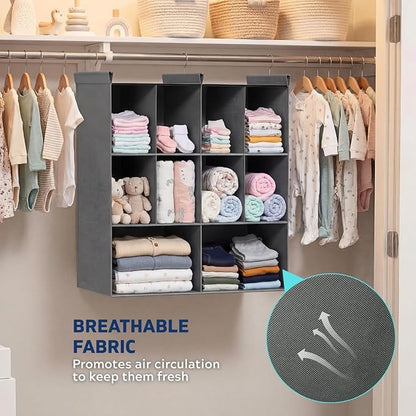 Ofiray-home 3 Tier Hanging Closet Organizer, 10 Compartments Sweater Organizer - Image 6