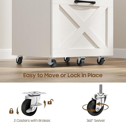 Halitaa Farmhouse 2 Drawer Small File Cabinet - Image 7