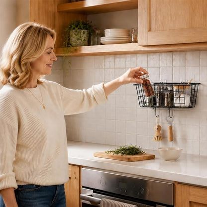 MaraFansie Hanging Kitchen Baskets, 2 Pack Wire Storage Basket Over Cabinet - Image 3