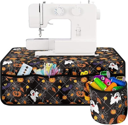 Gomyblomy Ghosts & Pumpkins Sewing Machine Table Mat, Halloween Theme Sewing - Image 3