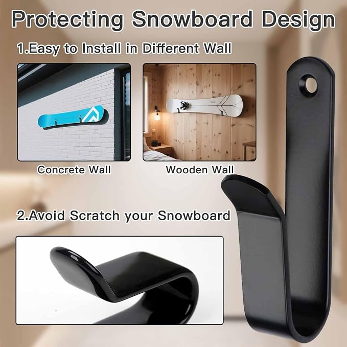 Snowboard Wall Mount & Skateboard Display Rack - Image 3