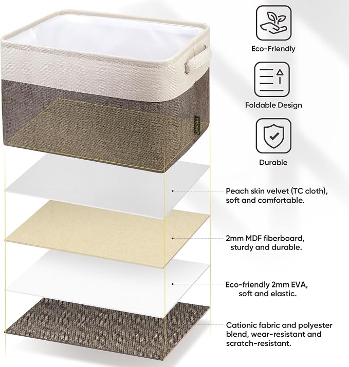 BALEINE 4 Pack Fabric Storage Bins - Image 6