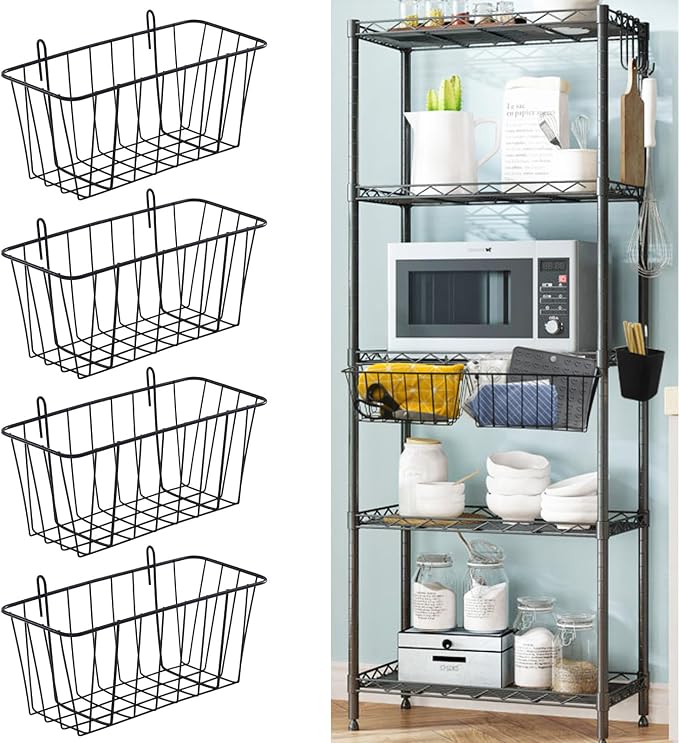 4 Pack Large Grid Wall Baskets - Image 8