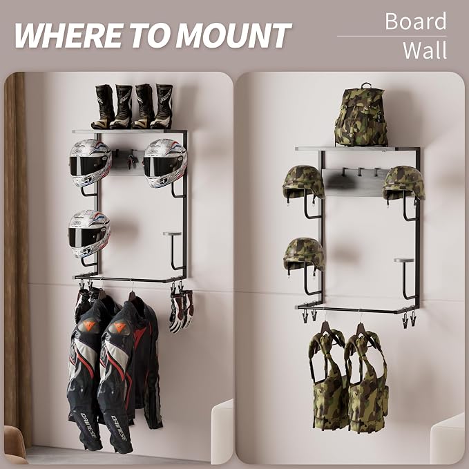 Motorcycle Helmet Holder Wall Mounted, Helmet Holder Wall Mount - Image 3