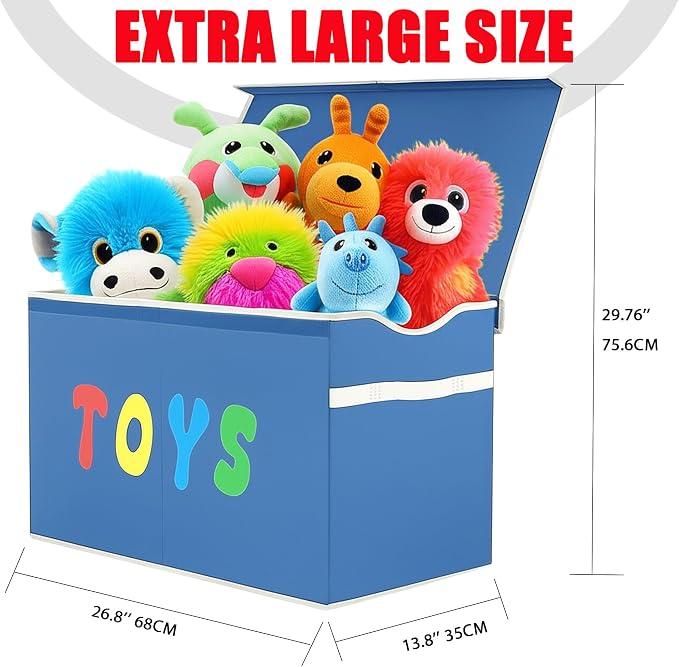 YOLOXO Toy Box Chest, Collapsible Sturdy Storage Bins - Image 7