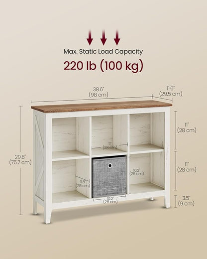 VASAGLE Liry Collection Farmhouse Bookcase, 6-Cube Storage Organizer - Image 6
