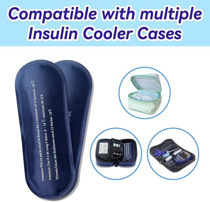 Ice Pack for Insulin Travel Case, TSA Approved Reusable Medical Cooler Bag Ice - Image 3