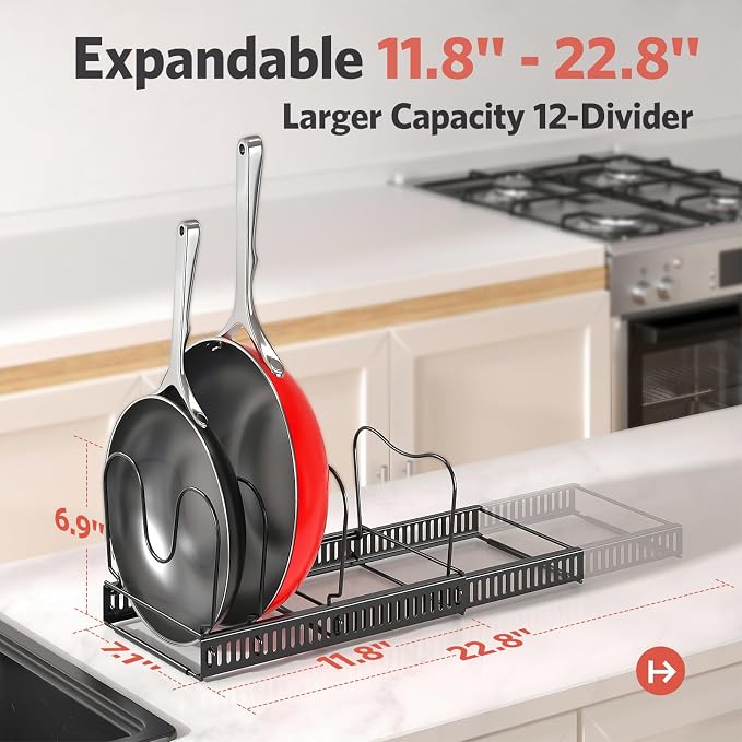 ORDORA Pots and Pans Organizer under Cabinet - Image 3