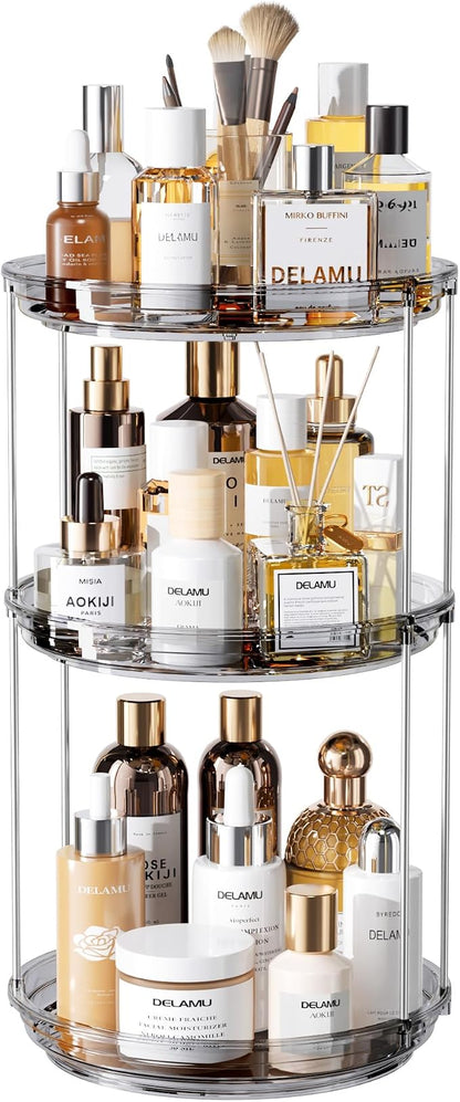 Delamu 3 Tier Rotating Makeup Organizer by DELAMU