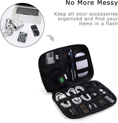 BAGSMART Electronics Organizer Travel Case, Small Cord Bag - Image 2