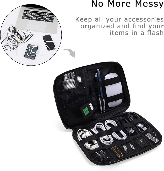 BAGSMART Travel Electronics Organizer, Phone SD Card, Men Women, - Image 2