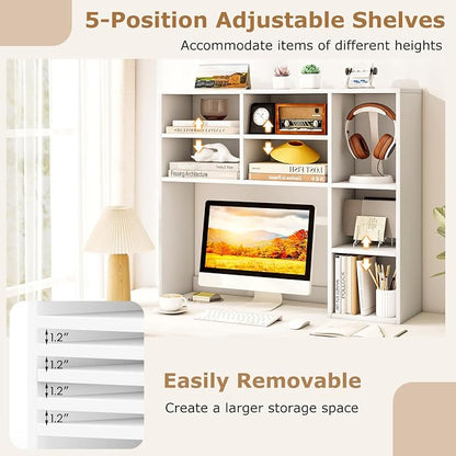 Tangkula Desktop Bookshelf, 3-Tier Desk Display Rack Organizer - Image 7