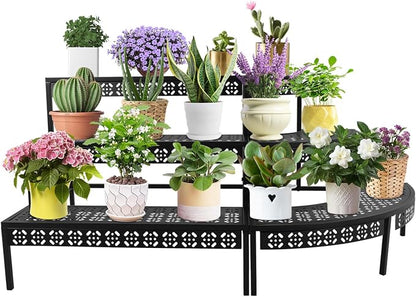3 Tier Metal Plant Stand, Corner Flower Pot Holder Rack, Stair-Step Style by Unknown