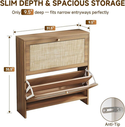 Nicetree Shoe Storage Cabinet for Entryway, Slim Shoe Rack - Image 2