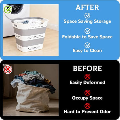 2 Pcs Collapsible Laundry Baskets - Image 6